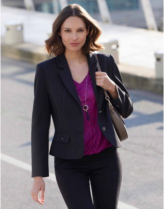 Veste tailleur court noir