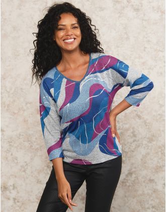 T-shirt chaud motif gris