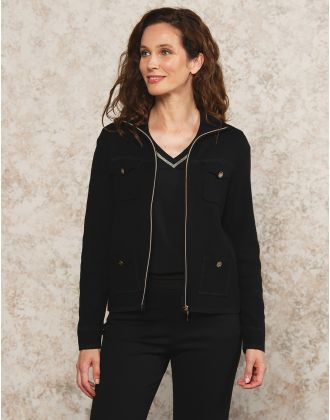 Gilet col montant noir