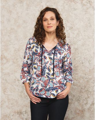 Blouse imprimé brillante