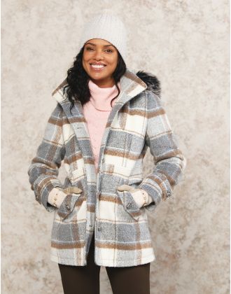 Manteau à carreaux