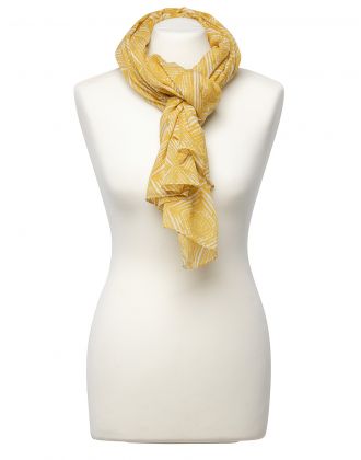 Foulard jaune imprimé