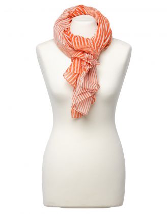 Foulard rayé orange