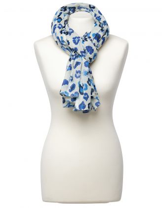 Foulard léopard bleu