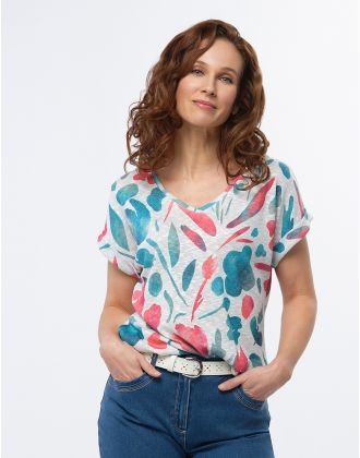 T-shirt imprimé brillant