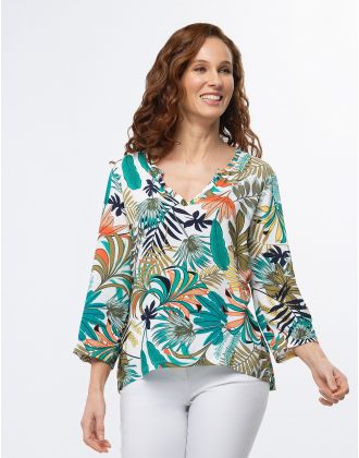 Blouse imprimé tropical