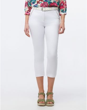 Pantacourt chic blanc