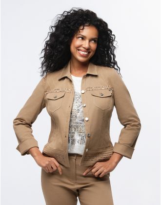 Veste coton beige