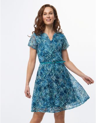 Robe dentelle bleu