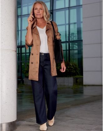 Trench suédine beige