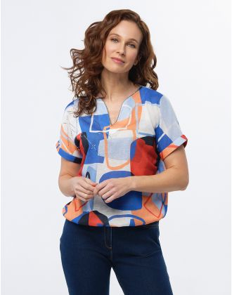 T-shirt motif géométrique