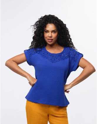T-shirt coton bleu