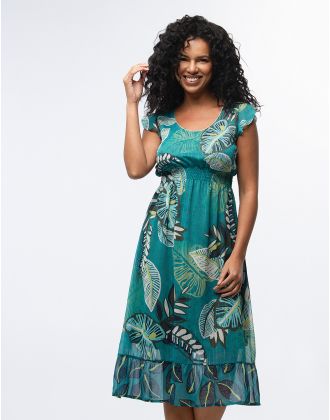 Robe longue vert
