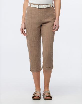 Pantacourt coton beige