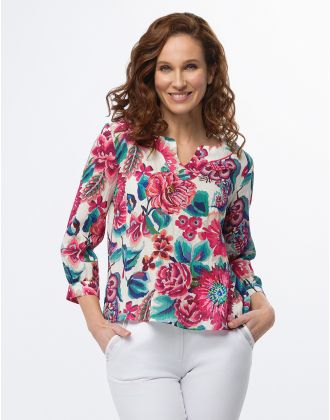 Blouse imprimé rose