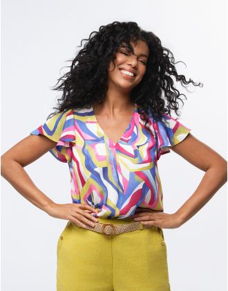 Blouse chic multicolore