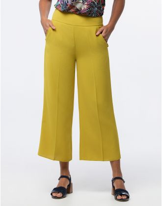 Pantalon large vert anis