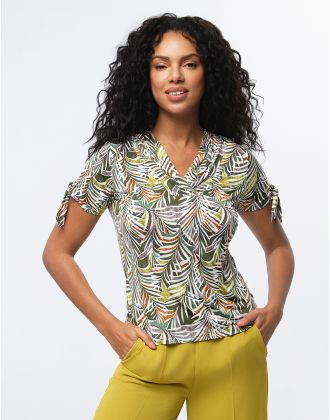 T-shirt imprimé kaki
