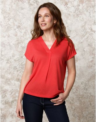 T-shirt fluide rouge
