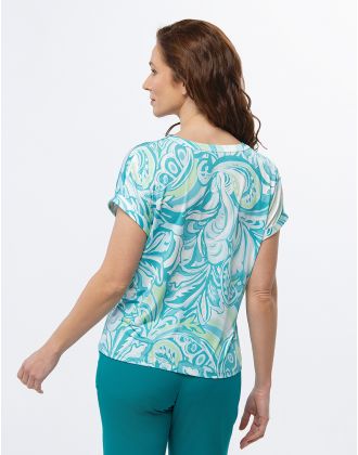 T-shirt Femme Christine Laure - Corail - Taille 3 - Manches 3/4 - Coton
