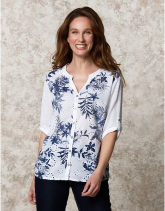 Chemisier blanc coton