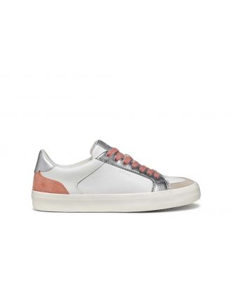 Basket basse cuir argent
