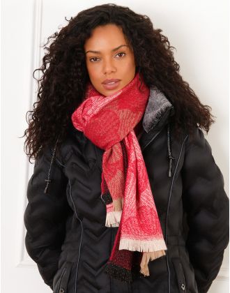 Echarpe bordeaux motif