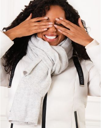 Echarpe torsades gris