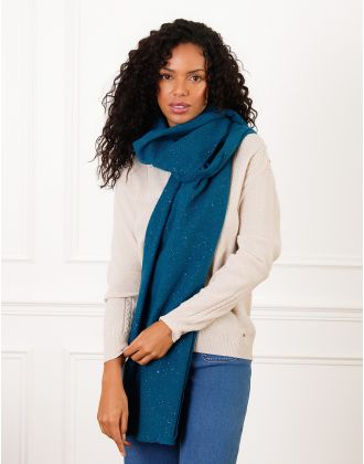 Echarpe bleu paillettes