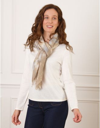 Foulard tie and dye beige