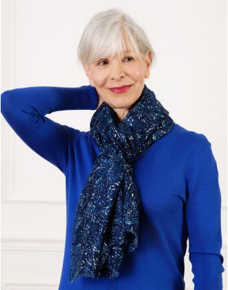 Foulard marine imprimé
