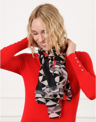 Foulard noir et blanc