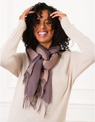 Echarpe chaude taupe