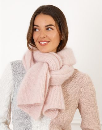 Echarpe douce rose clair