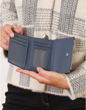 Petit portefeuille bleu