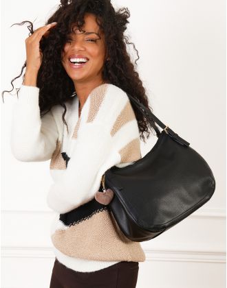 Sac à main noir pendentif