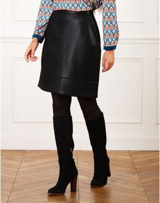 Jupe effet simili noir