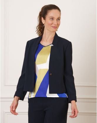 Veste chic tailleur bleu