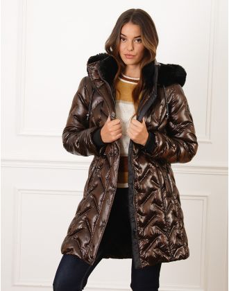 Parka longue chocolat