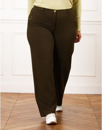 Pantalon large kaki