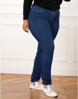 Jean ajusté bleu foncé