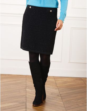 Jupe maille style tweed
