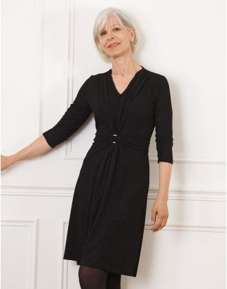 Robe chic paillettes noir