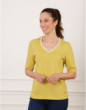 T-shirt coton vert anis