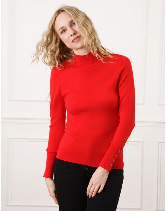 Pull laine rouge