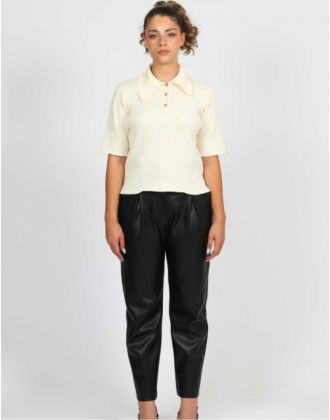 Pantalon noir similicuir