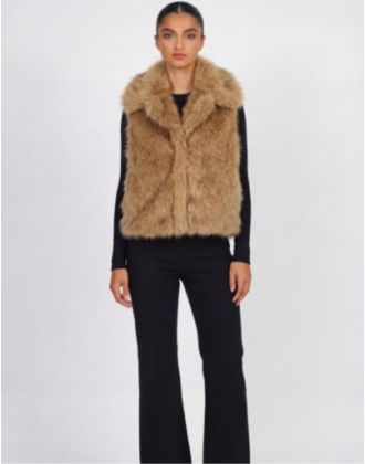 Veste sans manches camel