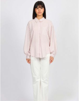 Chemise rayé rose