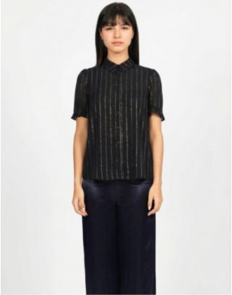 Chemisier chic noir et or