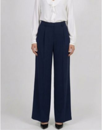 Pantalon large marine